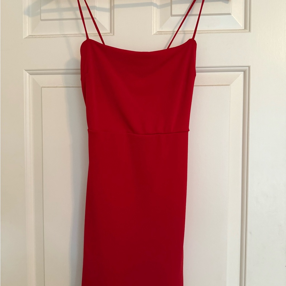 Lovely Day Fitted Red Dress